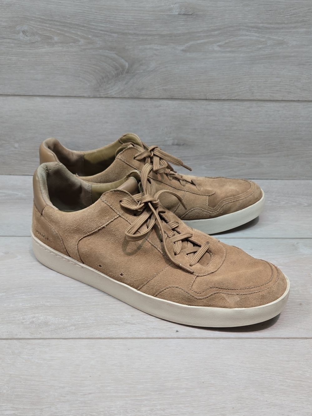 Vince Men's Casual Suede Sneakers in Tan Shoes Sz 12M